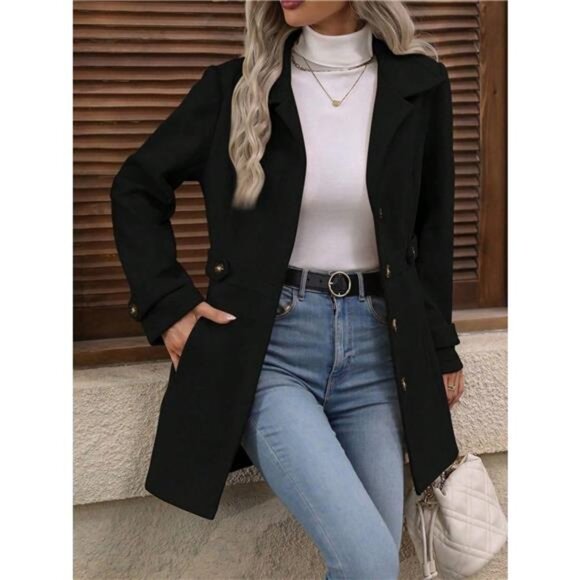 Button Up Long Sleeve Coat - Picture 4 of 16